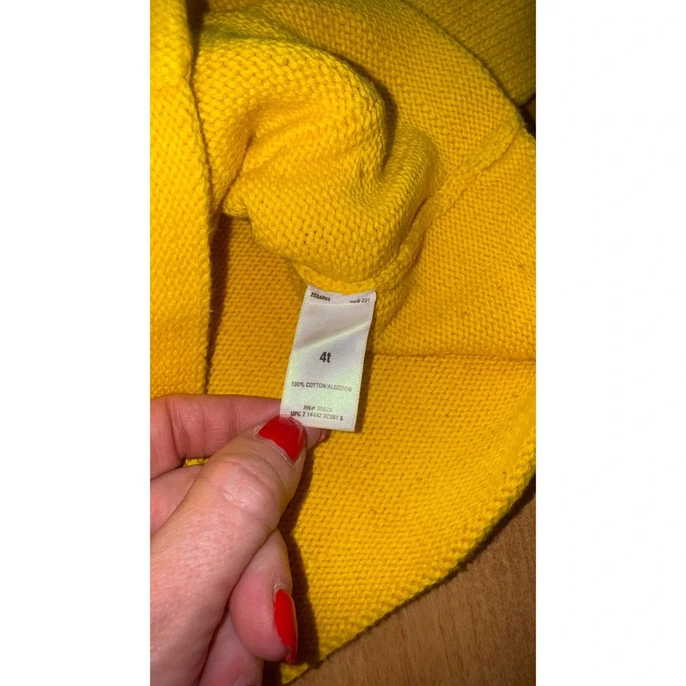 Carter's Toddler Yellow Knit Cardigan Rainbow Buttons Size 4T‎